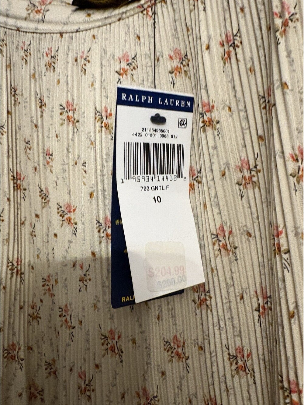 Polo Ralph Lauren Jaclyn Floral Pleated Satin Ruffled Skirt NEW 10 $298 - Picture 6 of 6